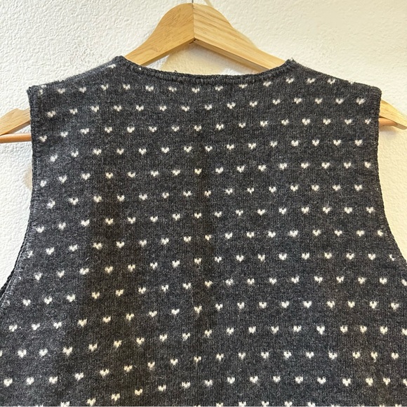 Woolrich Vintage Womens Onxy Heather Lambswool Sheep Farm Mountain Zipper Vest S - Picture 7 of 10